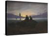 Moonrise over the Sea-Caspar David Friedrich-Stretched Canvas