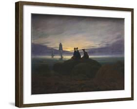 Moonrise over the Sea-Caspar David Friedrich-Framed Photographic Print