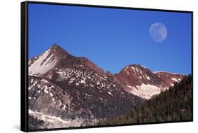 Moonrise over the Sierra-Nevada, Yosemite NP, California, USA-Michel Hersen-Framed Stretched Canvas