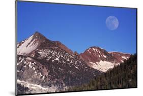Moonrise over the Sierra-Nevada, Yosemite NP, California, USA-Michel Hersen-Mounted Photographic Print