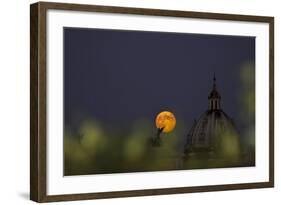 Moonrise Seen from a Hotel, Rome, Italy-Françoise Gaujour-Framed Photographic Print