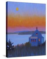 Moonrise Stonington III-Suzanne Siegel-Stretched Canvas