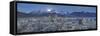 Moonrise, Tuff, Mono Lake, Sierra Nevada, California, Usa-Rainer Mirau-Framed Stretched Canvas