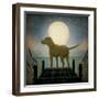 Moonrise Yellow Dog-Ryan Fowler-Framed Art Print