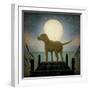 Moonrise Yellow Dog-Ryan Fowler-Framed Art Print