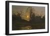 Moonrise-Henri-Joseph Harpignies-Framed Art Print