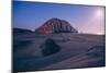 Moonset and Easter Morning Service at Morro Rock, California Coast-Vincent James-Mounted Photographic Print