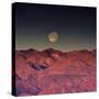Moonset over Cottonwood Mountains, Death Valley, California, USA-Michel Hersen-Stretched Canvas