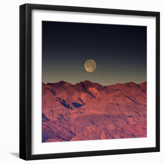 Moonset over Cottonwood Mountains, Death Valley, California, USA-Michel Hersen-Framed Photographic Print