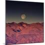 Moonset over Cottonwood Mountains, Death Valley, California, USA-Michel Hersen-Mounted Photographic Print