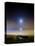 Moonset Over the Sea with Pleiades Cluster-Stocktrek Images-Stretched Canvas