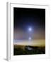 Moonset Over the Sea with Pleiades Cluster-Stocktrek Images-Framed Photographic Print