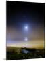 Moonset Over the Sea with Pleiades Cluster-Stocktrek Images-Mounted Photographic Print