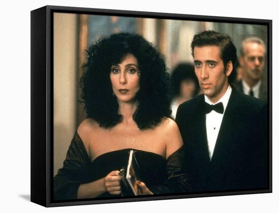 Moonstruck, Cher, Nicolas Cage, 1987-null-Framed Stretched Canvas