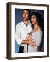 Moonstruck, Nicolas Cage, Cher, 1987-null-Framed Photo