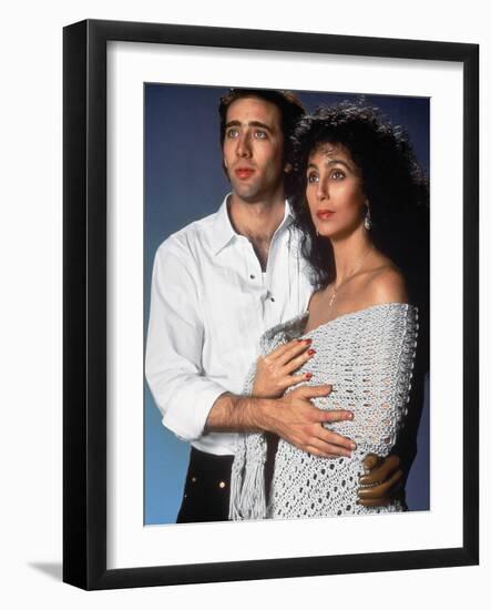 Moonstruck, Nicolas Cage, Cher, 1987-null-Framed Photo