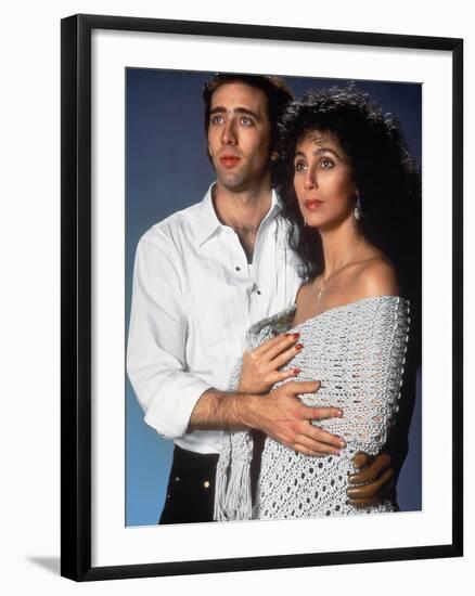 Moonstruck, Nicolas Cage, Cher, 1987-null-Framed Photo