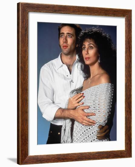 Moonstruck, Nicolas Cage, Cher, 1987-null-Framed Photo