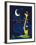 Moony Light!-Blue Fish-Framed Art Print