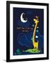 Moony Light!-Blue Fish-Framed Art Print