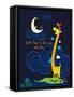 Moony Light!-Blue Fish-Framed Stretched Canvas