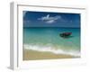 Moored Boat, Grand Anse Beach, Grenada, Caribbean-John Miller-Framed Photographic Print