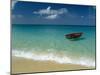 Moored Boat, Grand Anse Beach, Grenada, Caribbean-John Miller-Mounted Photographic Print