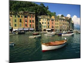 Moored Boats and Architecture of Portofino, Liguria, Italy, Mediterranean, Europe-Howell Michael-Mounted Photographic Print