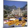 Moored Boats and Church, Positano, Campania, Itay-Roy Rainford-Mounted Photographic Print