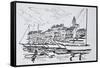 Moored boats in the harbor, Saint-Tropez, French Riviera, France-Richard Lawrence-Framed Stretched Canvas