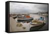 Moored Fishing Boats in Apothika Village Harbour, Greece-Nick Upton-Framed Stretched Canvas