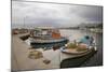 Moored Fishing Boats in Apothika Village Harbour, Greece-Nick Upton-Mounted Photographic Print