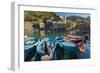 Moored Fishing Boats in the Small Port of Vernazza, Cinque Terre, Liguria, Italy-Stefano Politi Markovina-Framed Photographic Print