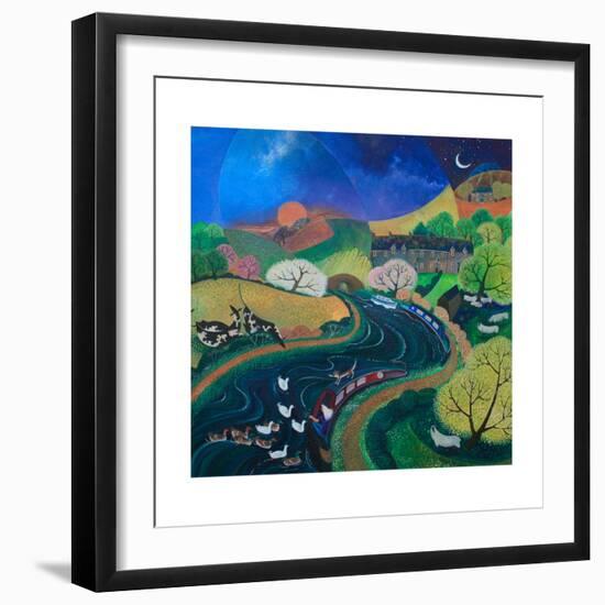 Moored for the night, 2013-Lisa Graa Jensen-Framed Art Print