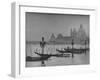 Moored Gondolas in Grand Canal by Flooded Piazza San Marco with Santa Maria Della Salute Church-Dmitri Kessel-Framed Photographic Print