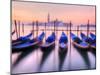 Moored Gondolas with San Giorgio Maggiore in the Background at Dawn, Venice, Veneto Region, Italy-Nadia Isakova-Mounted Photographic Print