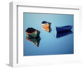 Moored Rowboats, Olhao, Portugal-Mitch Diamond-Framed Photographic Print
