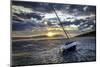 Moored Sailboat in Heavy Winds-Anzemulec-Mounted Photographic Print