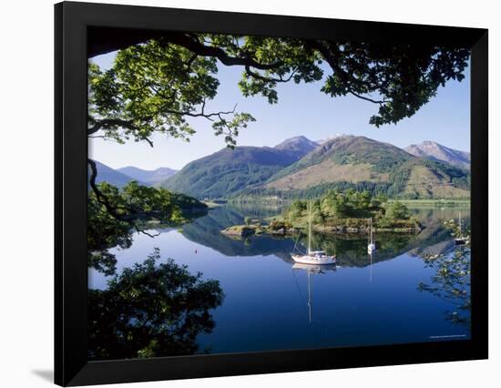 Moored Yachts in Bishop's Bay, Loch Leven, Highlands, Scotland, UK-Nigel Francis-Framed Photographic Print