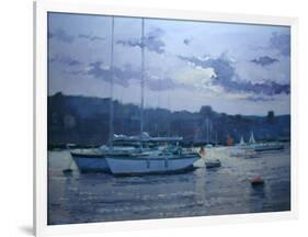 Moored Yachts, Late Afternoon-Jennifer Wright-Framed Giclee Print