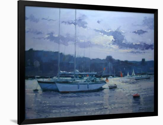 Moored Yachts, Late Afternoon-Jennifer Wright-Framed Giclee Print