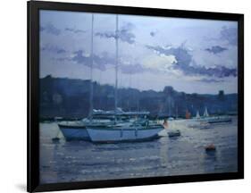 Moored Yachts, Late Afternoon-Jennifer Wright-Framed Giclee Print