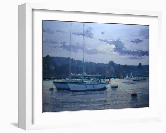 Moored Yachts, Late Afternoon-Jennifer Wright-Framed Giclee Print