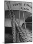 Mooring Lines Holding the Ship to the Deck-Carl Mydans-Mounted Photographic Print