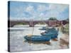 Moorings at Hampton Court, 2011-Christopher Glanville-Stretched Canvas