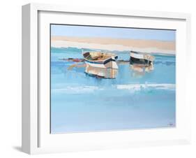 Moorings at Low Tide, Aspendale-Craig Trewin Penny-Framed Art Print