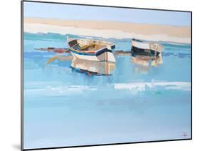 Moorings at Low Tide, Aspendale-Craig Trewin Penny-Mounted Art Print