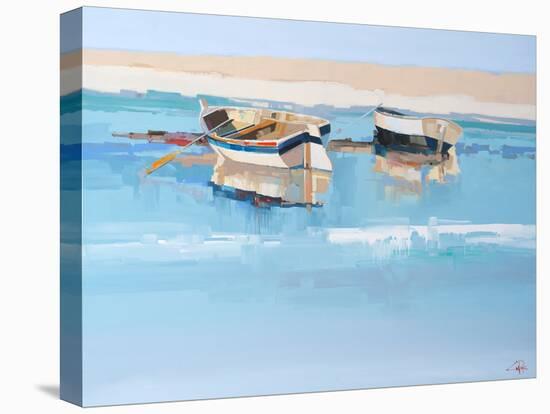 Moorings at Low Tide, Aspendale-Craig Trewin Penny-Stretched Canvas