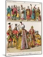 Moorish and Turkish Dress, c.1500, from Trachten Der Voelker, 1864-Albert Kretschmer-Mounted Giclee Print