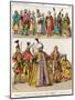 Moorish and Turkish Dress, c.1500, from Trachten Der Voelker, 1864-Albert Kretschmer-Mounted Giclee Print